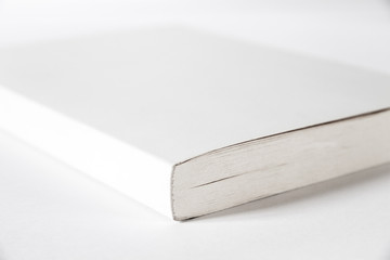 Closed blank book isolated on grey