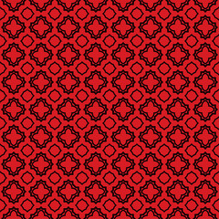 Seamless Geometric Vector Pattern. Design Paper For Scrapbook. Black red color