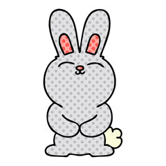 quirky comic book style cartoon rabbit