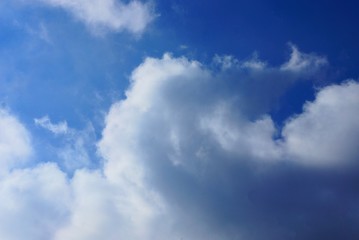 Naklejka na ściany i meble many beautiful white clouds on blue sky on a sunny day