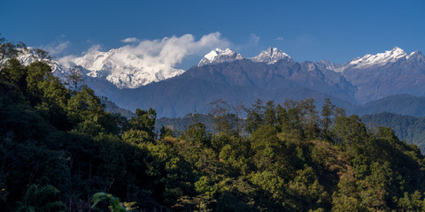 Scenic view of Singalila Range, Great Himalaya Range, Sikkim, India © klevit