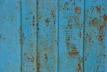 blue brown metal texture from old rusty iron wall