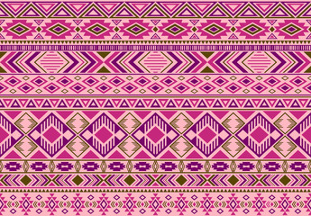 Boho pattern tribal ethnic motifs geometric seamless vector background. Modern indian tribal motifs clothing fabric textile print traditional design with triangle and rhombus shapes.