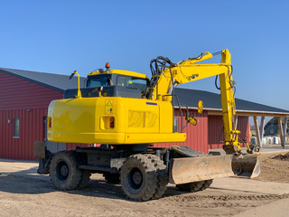 Baustelle am Deich zum Übergang zum Westerhever Leuchtturm. Hier entsteht ein Touristen HotSpot  die den sich für die Landschaft und den Leuchtturm interessieren