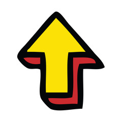 cute cartoon directional arrow