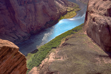 Just north of the grand canyon, a different perspective of horseshoe bend - Powered by Adobe
