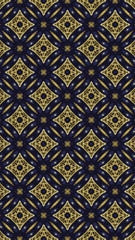 Ornate geometric pattern and abstract colored background
