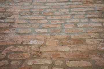 Italy, Venice, a close up of a brick wall