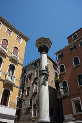 Italy, Venice, a large brick building