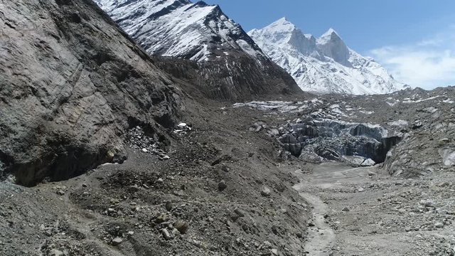 Gomukh or Gaumukh Uttarakhand, India
Gomukh is the terminus or snout of the Gangotri Glacier & the source of the Bhagirathi River, one of the primary headstreams of the Ganges River.In Upper Himalayas