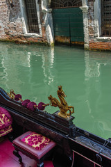 Gondola boat on the canals of Venice, Italy