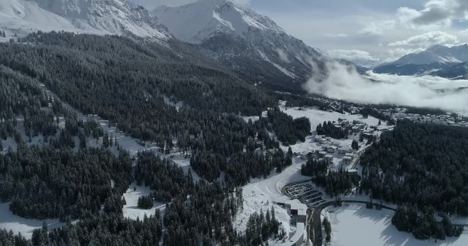 A nice drone flight in the mountains of Lenzerheide Engadin part 5.