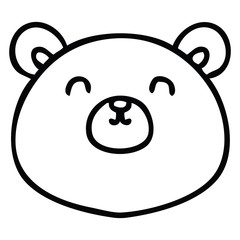 Fototapeta premium quirky line drawing cartoon bear