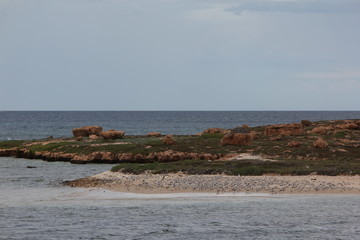 beach point quobba in evening, australia, western australia