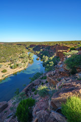Fototapeta na wymiar murchison river from hawks head lookout, kalbarri national park, western australia 12