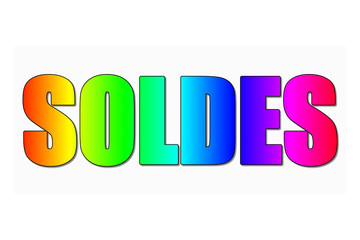 Symbole coloré soldes 