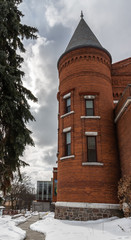 Fototapeta premium Turret section of old building