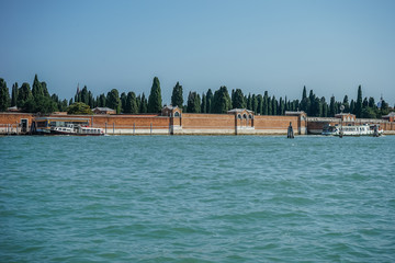 Fototapeta na wymiar Italy, Venice, a large ship in a body of water