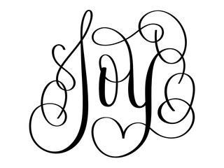 JOY brush calligraphy with flourishes