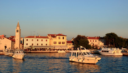 Fototapeta premium evening sun on Fazana, Croatia