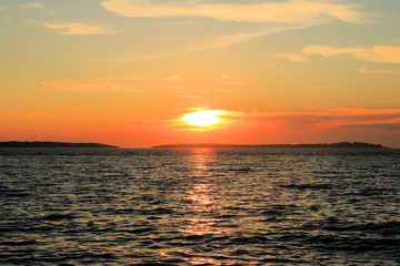 sundown in Fazana, Croatia