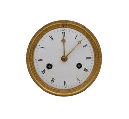 Dial Antique watches made of bronze. On a white background.