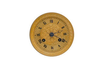 Dial Antique watches made of bronze. On a white background.