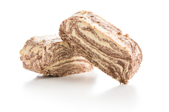 Sweet halva dessert slices.