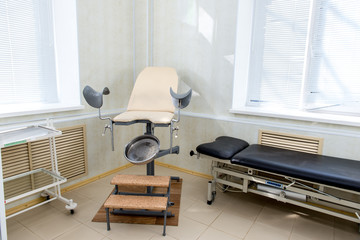 gynecological chair in the maternity hospital office