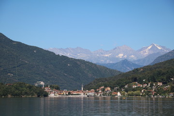 Fototapeta na wymiar Mergozzo lake in summer, Italy