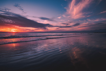sunset over the sea