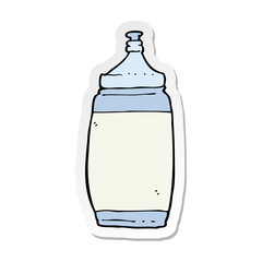 sticker of a cartoon water bottle