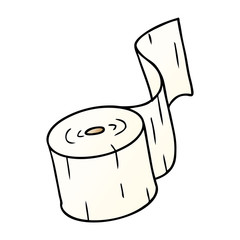 gradient cartoon doodle of a toilet roll