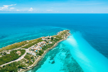 view of an island in the sea
