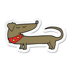 sticker of a cartoon dog