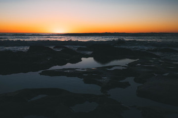sunset over the sea