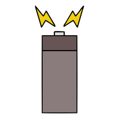 cute cartoon old battery