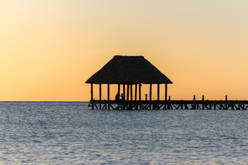 Sunset Silhouette in the Isla de Holbox, Mexico	