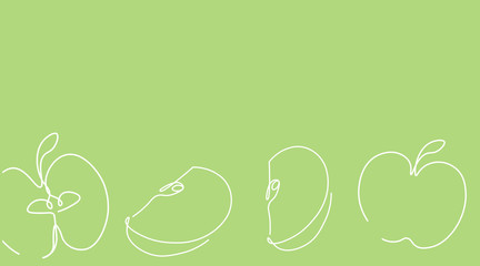 Apple background, vector illustration