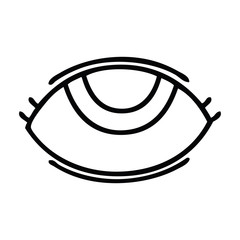 line drawing cartoon eye looking up