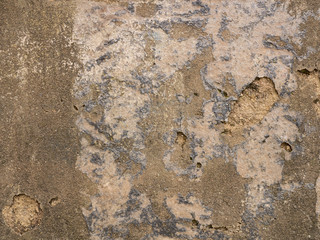 Rough, old, crumbling wall closeup texture