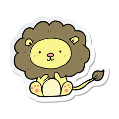 sticker of a cartoon lion