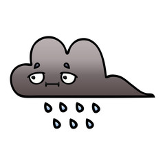 gradient shaded cartoon storm rain cloud