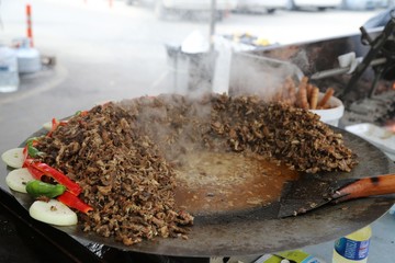 Traditional Turkish Doner Kebab meat.erzurum
