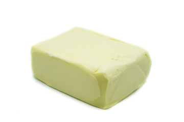 Butter isoliert freigestellt auf weißen Hintergrund, Freisteller