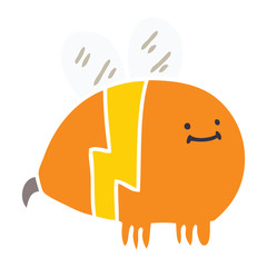 quirky hand drawn cartoon bumblebee