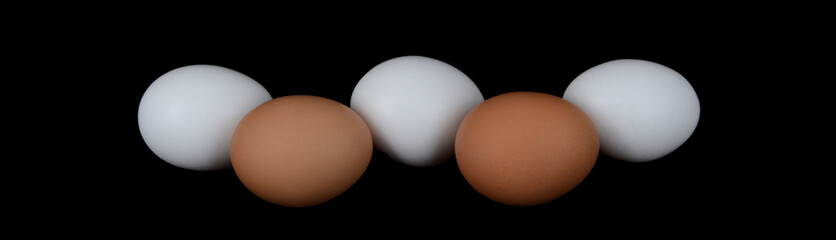 Eggs Isolated On Black