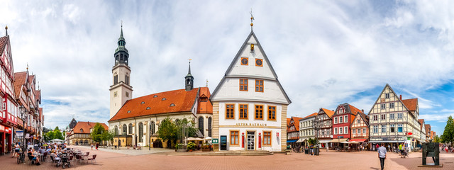 Marktplatz Panorama von Celle, Deutschland 