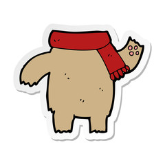 sticker of a cartoon teddy bear body
