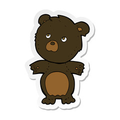 Naklejka premium sticker of a cartoon funny teddy bear